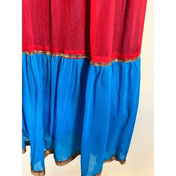 Roop Darsham Lehenga Dress Choli Red Beaded Sequin Metallic Anarkali Indian - Picture 5 of 13